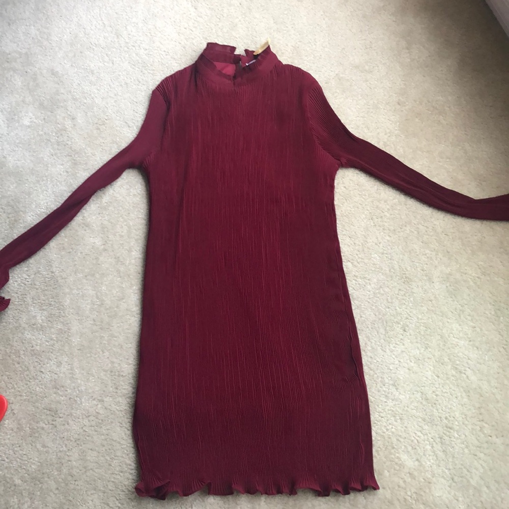 Boutique ruffled collar dress